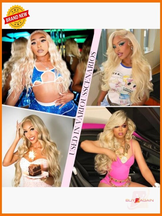 28 Inch 613 Body Wave Lace Front Wig Human Hair 200 Density Pre Plucked main image 4